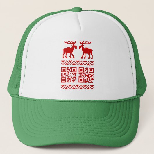 Casquette Vilain Sweater QR Code Bonne année! (Devant)