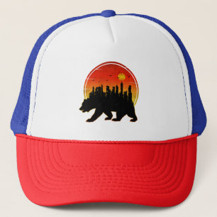 Casquette Ville du coucher de soleil de l'ours