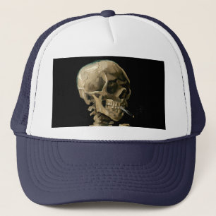 Casquette Vincent van Gogh - Crâne avec cigarette allumée