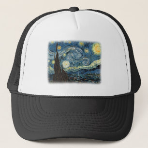 Casquette Vincent van Gogh, Nuit étoilée. Art célèbre.