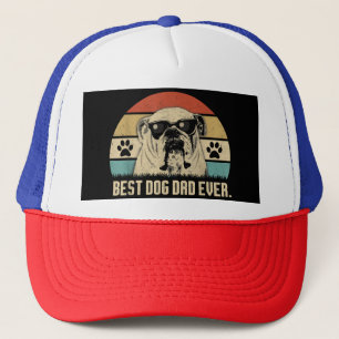 Casquette Vintage Best English Bulldog DAD Ever Chemise Père