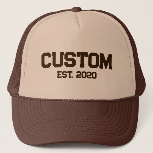 Casquette Vintage Brown EST year (Devant)