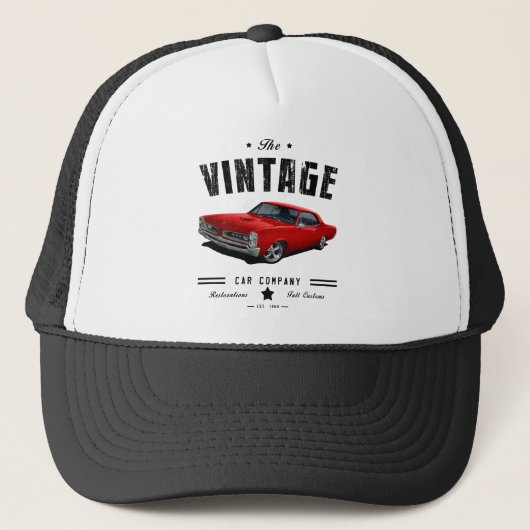 Casquette Vintage Car Company Red GTO (Devant)