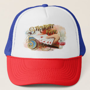 Casquette Vintage Cigar Étiquette Art Flush droit avec Coeur