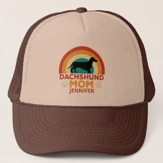 Casquette Vintage Dachshund Chien Maman Coucher de soleil Pe