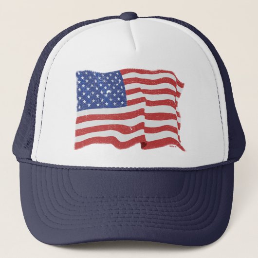 Casquette vintage de drapeau américain (Devant)