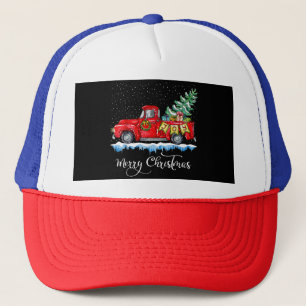 Casquette Vintage Joyeux Camion rouge de Noël Vieux mode Ch