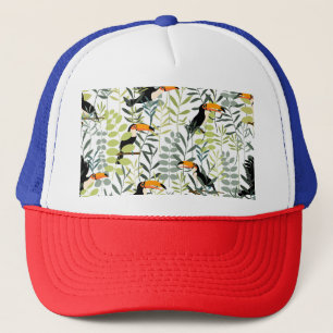 Casquette Vintage Toucans Vert Feuille Motif