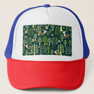 Casquette Vintages épinettes, cerfs motifs.