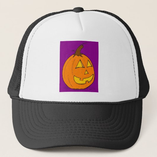 Casquette violet Jack o' Lantern (Devant)