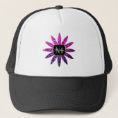 Casquette Violet rose ombre faux parties scintillant scintil (Devant)