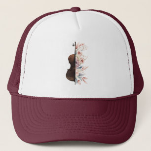 Casquette Violon aux fleurs.