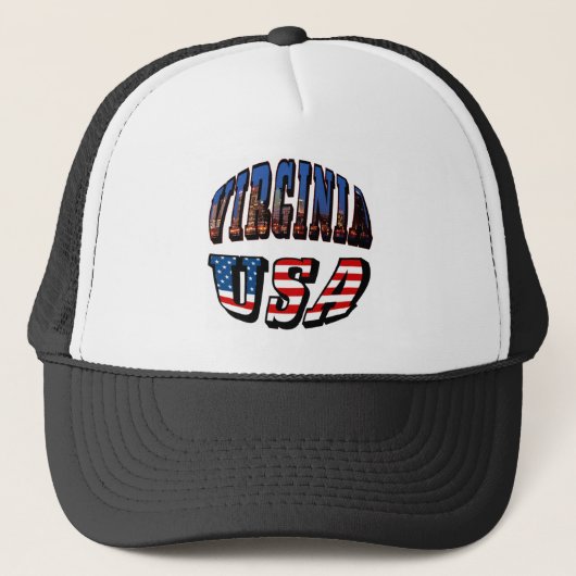 Casquette Virginia Picture et USA Text (Devant)