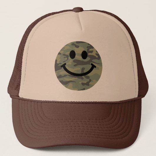 Casquette Visage de camo vert (Devant)