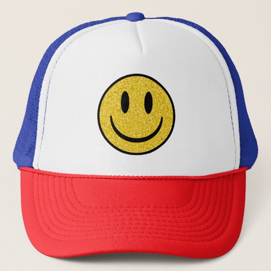 Casquette Visage de sourire parties scintillant (Devant)