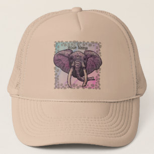 Casquette Visage d'éléphant violet