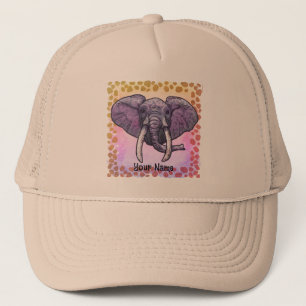 Casquette Visage d'éléphant violet