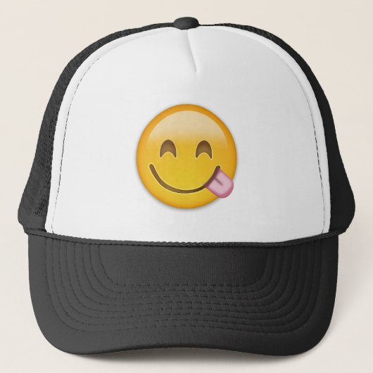 Casquette Visage Savouring la nourriture délicieuse Emoji (Devant)