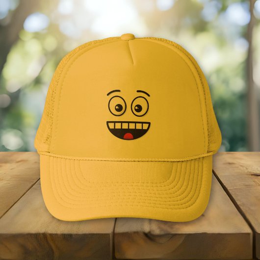 Casquette Visage souriant avec bouche ouverte