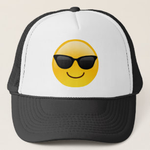 Casquette Visage souriant avec lunettes de soleil Cool Emoji