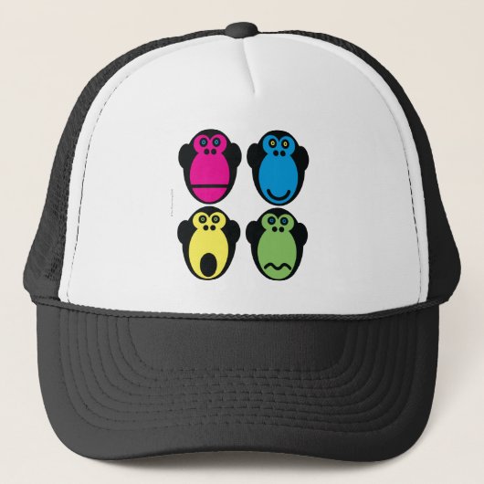 Casquette Visages de singes (Devant)