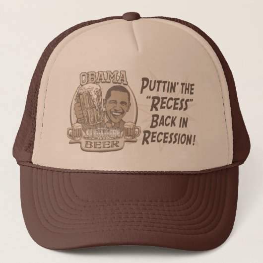 Casquette Vitesse de récession de bière d'Obama anti (Devant)