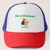 Casquette Voeux de Noël rouge/blanc/bleu Texte Imprimé-Casqu (Devant)