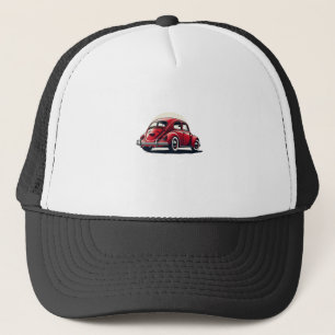 Casquette Voiture Classique Rouge Modèle 1960