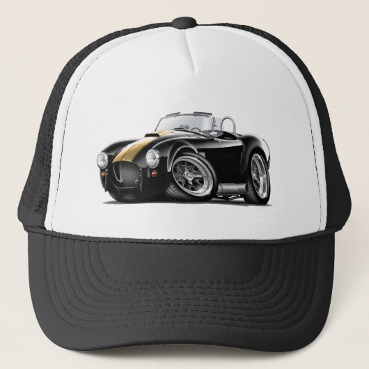 Casquette Voiture de Noir-Or de cobra (Devant)