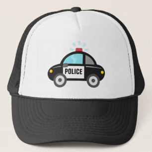 Casquette Voiture de police mignonne avec sirène pour enfant