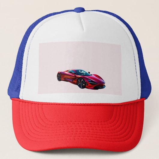 Casquette Voiture de sport de luxe rouge - Design de Superca (Devant)