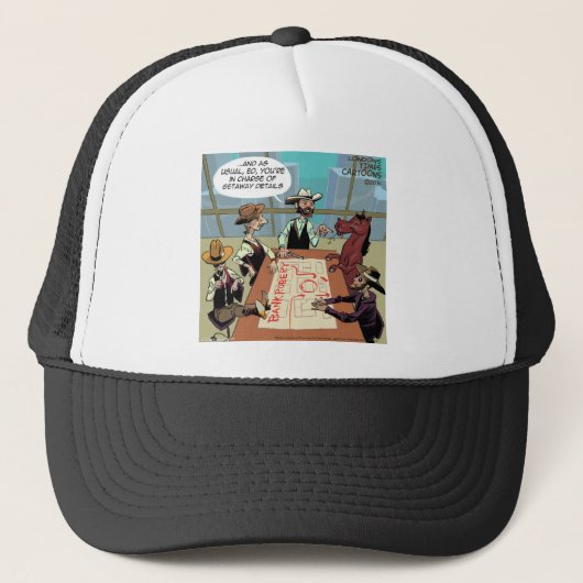 Casquette Voleur de banque cheval drôle (Devant)