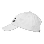 Casquette volontaire brodé blanc Casquette ajustab (Gauche)