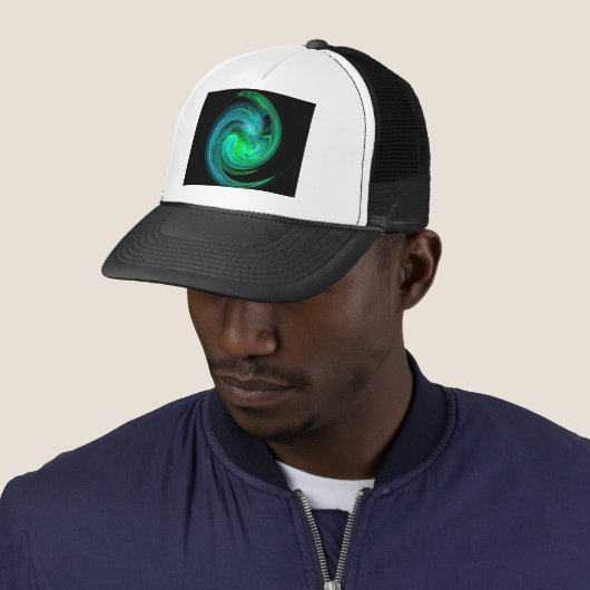 Casquette VORTEX LÉGER, bleu noir vert (En situation)