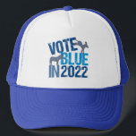 Casquette Vote Blue en 2022 Mignonne élection démocrate Donk<br><div class="desc">Vote Blue en 2022. casquette électoral cool du parti démocratique pour les élections de mi-mandat. Un modèle d'âne d'élection mignon démocrate sur le droit de vote démocrate dans l'élection pour rendre l'Amérique meilleure. Les électeurs devraient rester actifs dans les campagnes de l'Etat et des communautés locales.</div>