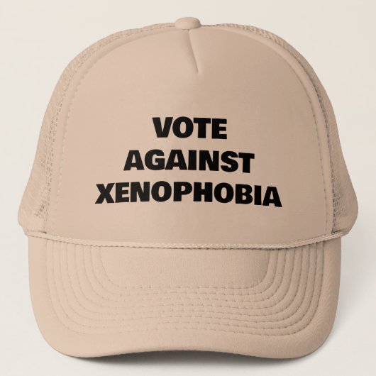 Casquette Vote contre le chapeau de camion de xénophobie (Devant)