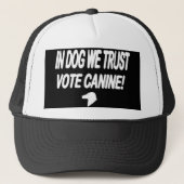 Casquette Vote Dog avec texte blanc (Devant)