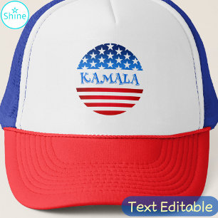 Casquette Vote Kamala Harris USA Drapeau Typographie Texte p