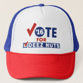 Casquette Vote pour des écrous de Deez (Devant)