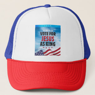 Casquette Vote Pour Jésus Comme Élection Roi-Présidentielle