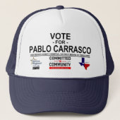 Casquette Vote pour Pablo Carrasco (Devant)