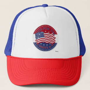 Casquette Votez pour le drapeau rouge, blanc et bleu 2020