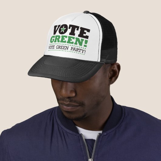 Casquette Votez Vert ! Votez Parti Vert ! (En situation)