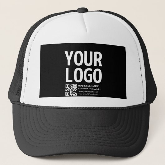 Casquette Votre logo avec code QR et texte modifiables (Devant)