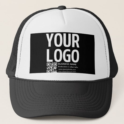 Casquette Votre logo avec code QR et texte modifiables (Devant)