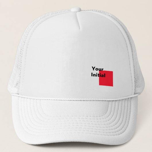Casquette Votre monogramme initial blanc (Devant)