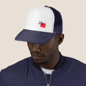 Casquette Votre monogramme initial bleu marine (En situation)