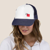 Casquette Votre monogramme initial bleu marine (En situation)