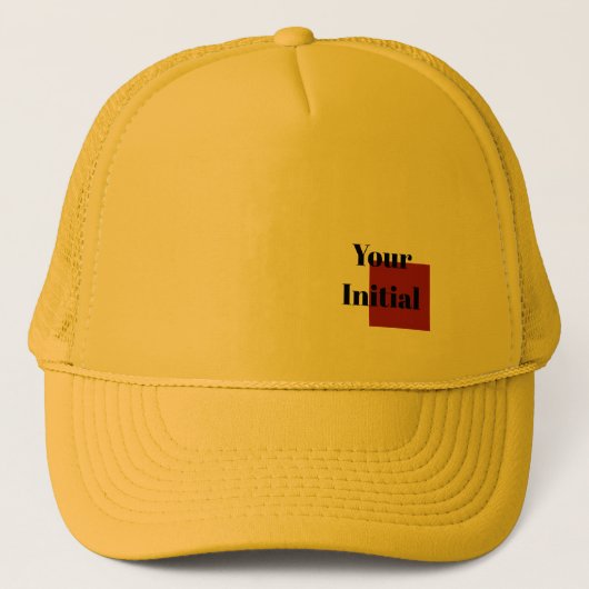 Casquette Votre monogramme initial en or (Devant)