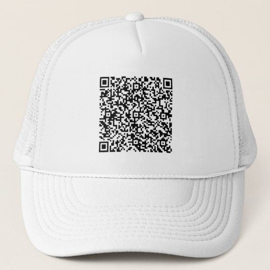 Casquette Votre QR Code info Promotionnels Business Trucker  (Devant)
